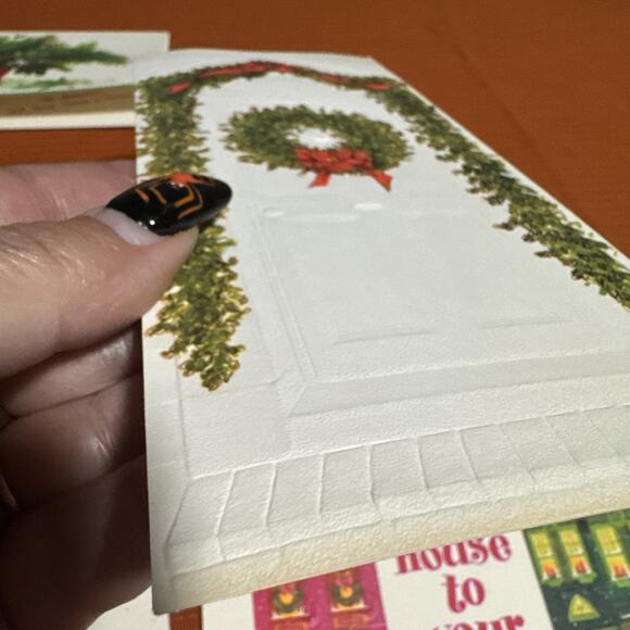 Vintage a lot of 5 used Christmas greeting cards - Picture 5 of 6